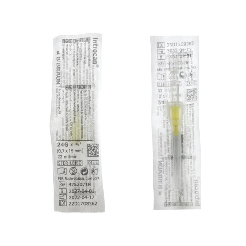 Introcan Intravenous Cannula 20G, 1.1 x 32 mm, rose