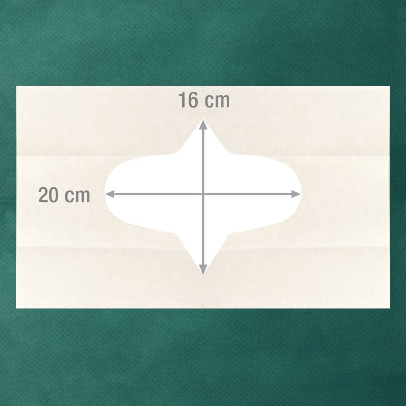 Fenestrated Surgical Drapes, Self-Adhering 75 x 90 cm
