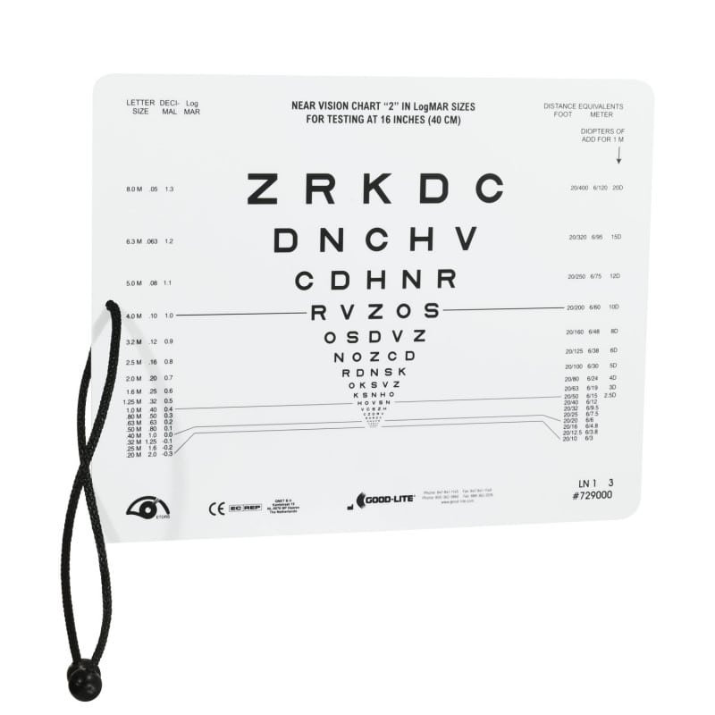 Sloan Letter Near Vision Card