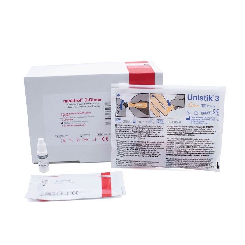meditrol® D-Dimer Test 5 Test Cassettes