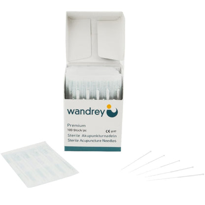 Acupuncture Needles with Silver, Coil Handle 0.25 x 40 mm