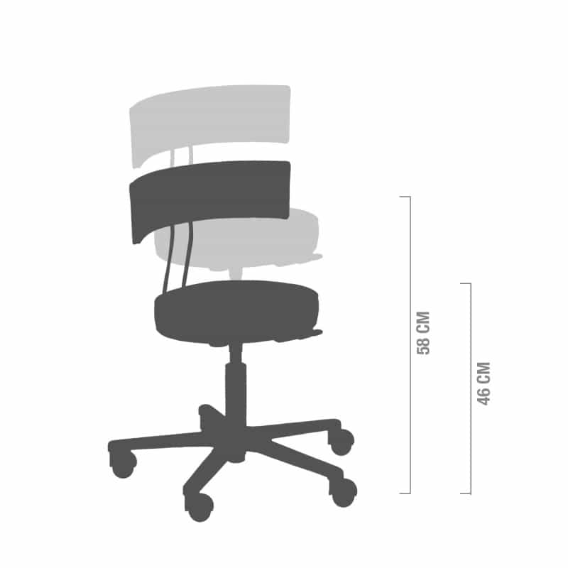 Swivel Chair with Inclined Seat dusky pink