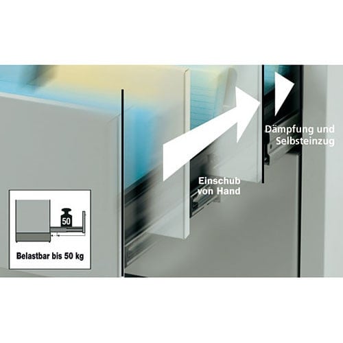 Mauser metallic storage cupboard with self closing system 6 drawers - 2 tracks | canary yellow