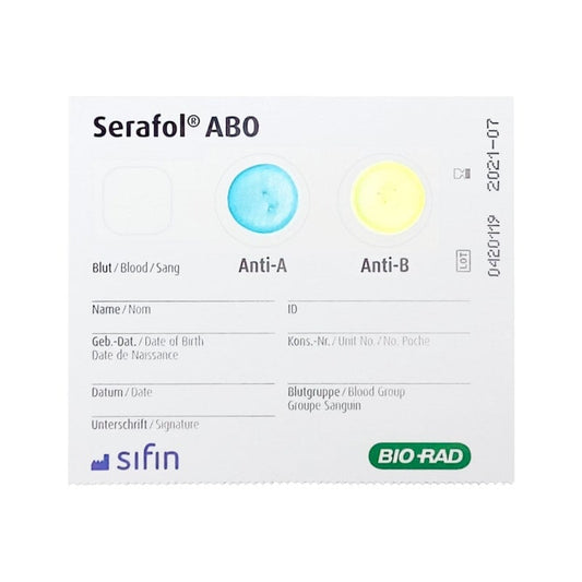 Serafol AB0 Bedside Cards 50 Kits