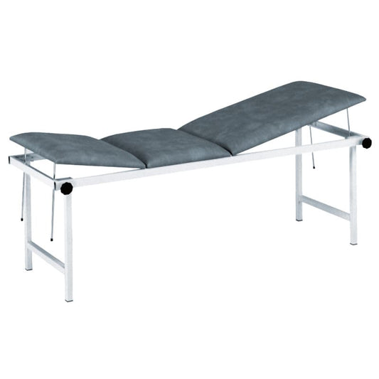 3-Section Exam Table lacquered light grey | green