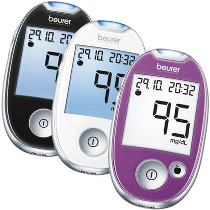 Beurer GL44 blood glucose monitor mmol-l | black