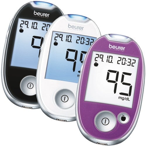 Beurer GL44 blood glucose monitor mmol-l | purple