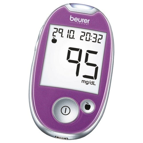 Beurer GL44 blood glucose monitor mg-dl | purple