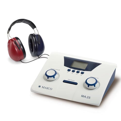 Audiometer Maico MA25 with patient response switch, AC adaptor and software