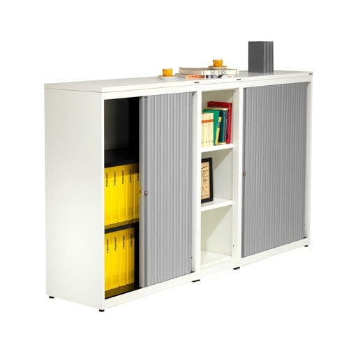"contos" Tambour Cabinet 80.5 x 80 x 43.2 cm | light grey