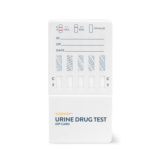 SureStep™ Urine Drug Test Dip Card (5-Panel Multi Drug Dip Test) COC-AMP-THC-MOP-BZO