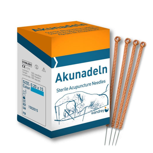Acupuncture Needles with Copper Grip 0.25 x 25 mm